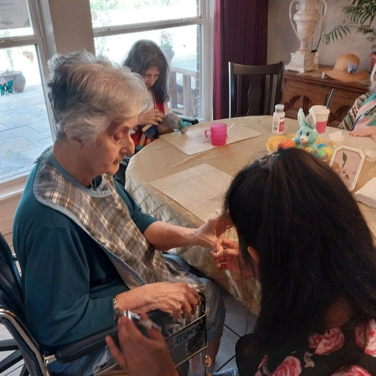 Assisted Living Services: Ms Sandra breakfast time