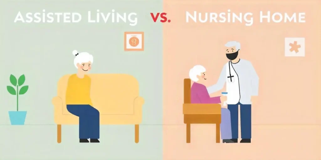 What is The Difference Between Assisted Living and Nursing Home - Level of Care and Medical Services